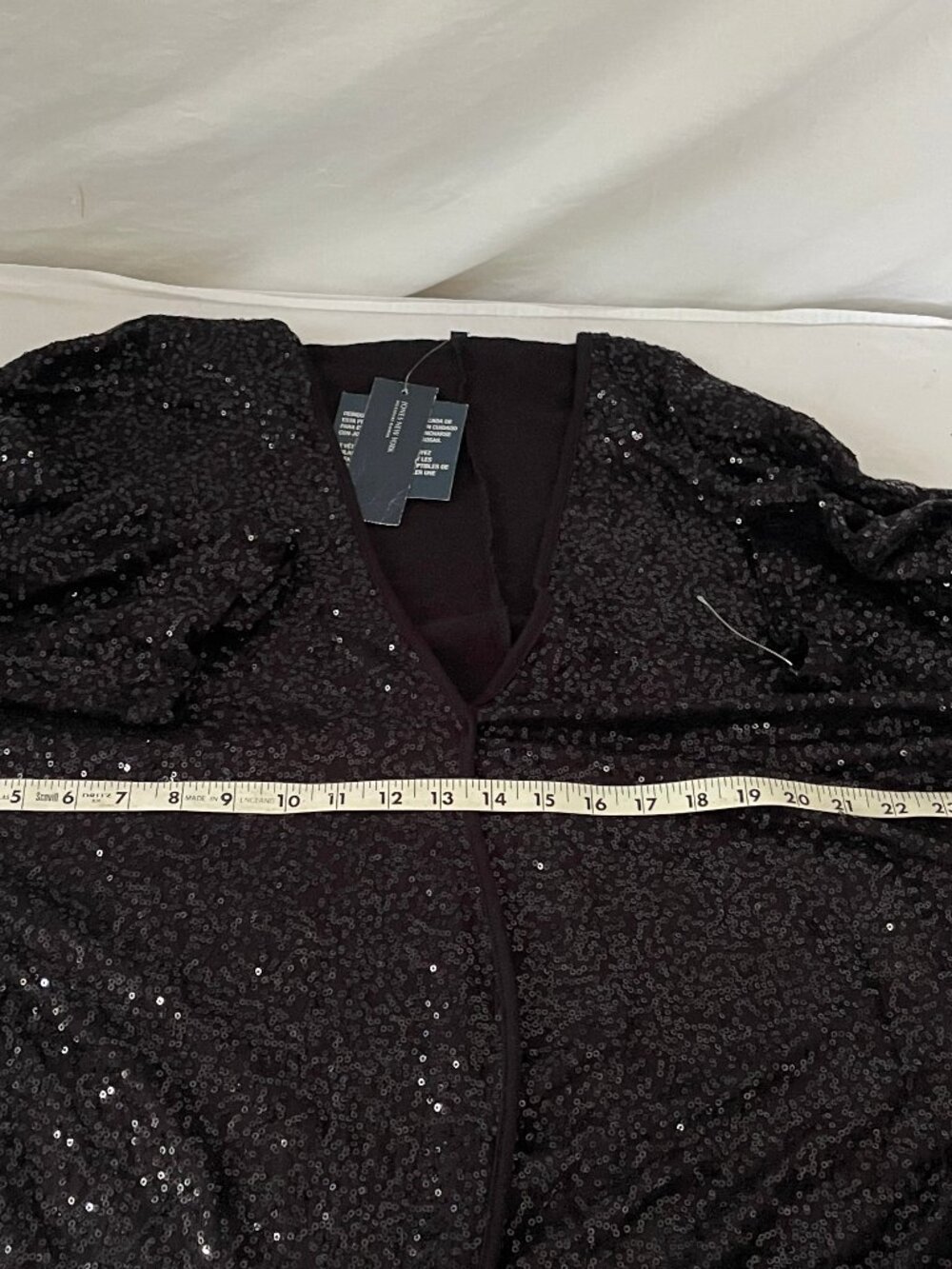 Jones New York, Plus Size, Sequined Kimono Duster, 3X - Picture 7 of 8